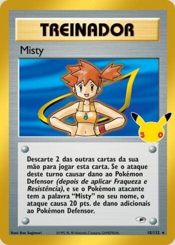 Carta Misty 018/30 do set 30th Celebration Classic Cards — Pokémon TCG | Bynx