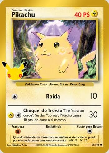 Pikachu 058/30 — 30th Celebration Classic Cards