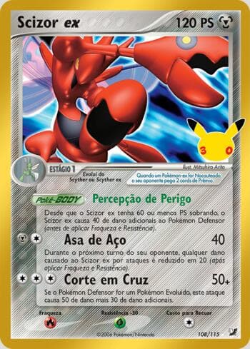Carta Scizor ex 108/30 do set 30th Celebration Classic Cards — Pokémon TCG | Bynx