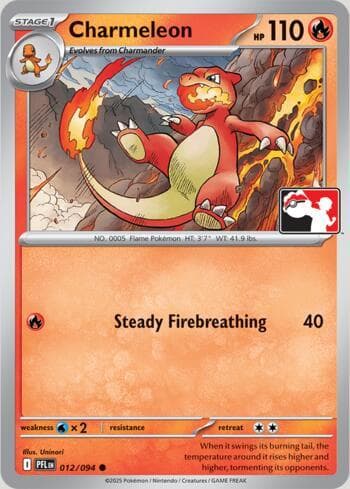 Carta Charmeleon 012/80 do set Play Pokemon Prize Pack Series 9 — Pokémon TCG | Bynx