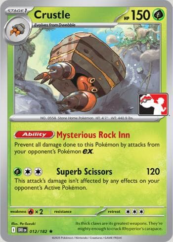 Carta Crustle 012b/80 do set Play Pokemon Prize Pack Series 9 — Pokémon TCG | Bynx