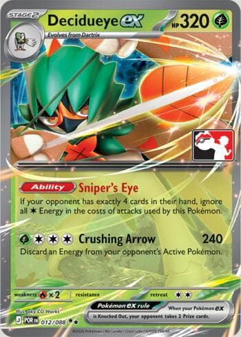 Decidueye ex 012c/80 — Play! Pokemon Prize Pack Series 9