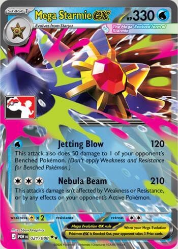 Mega Starmie ex 021/80 — Play! Pokemon Prize Pack Series 9