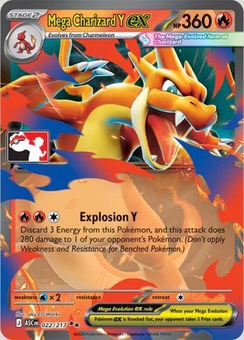 Mega Charizard Y ex 022/80 — Play! Pokemon Prize Pack Series 9