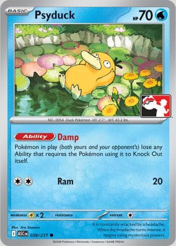 Carta Psyduck 039/80 do set Play Pokemon Prize Pack Series 9 — Pokémon TCG | Bynx