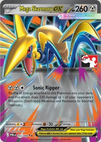 Mega Skarmory ex 055b/80 — Play! Pokemon Prize Pack Series 9