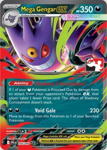 Mega Gengar ex 056/80 — Play! Pokemon Prize Pack Series 9