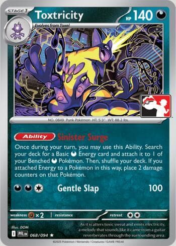 Carta Toxtricity 068/80 do set Play Pokemon Prize Pack Series 9 — Pokémon TCG | Bynx
