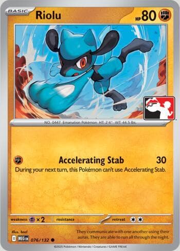 Carta Riolu 076/80 do set Play Pokemon Prize Pack Series 9 — Pokémon TCG | Bynx