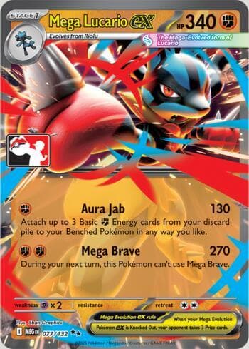 Carta Mega Lucario ex 077/80 do set Play Pokemon Prize Pack Series 9 — Pokémon TCG | Bynx