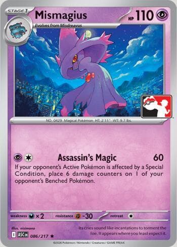 Carta Mismagius 086d/80 do set Play Pokemon Prize Pack Series 9 — Pokémon TCG | Bynx