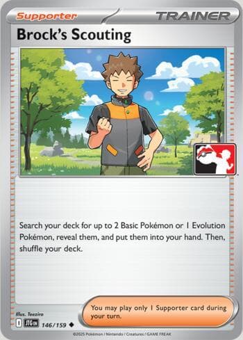 Carta Brock's Scouting 146/80 do set Play Pokemon Prize Pack Series 9 — Pokémon TCG | Bynx