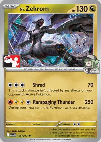 N's Zekrom 155/80 — Play! Pokemon Prize Pack Series 9