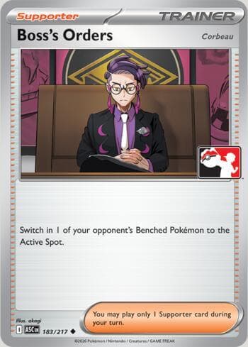 Boss's Orders 183/80 — Play! Pokemon Prize Pack Series 9